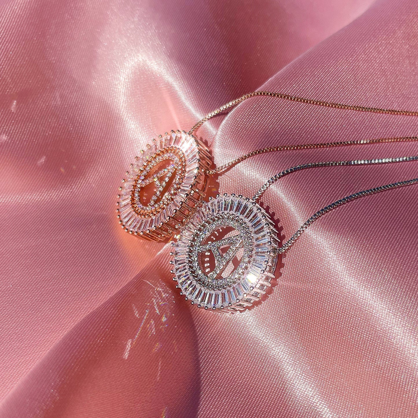 Icy Letter Necklace - Silver