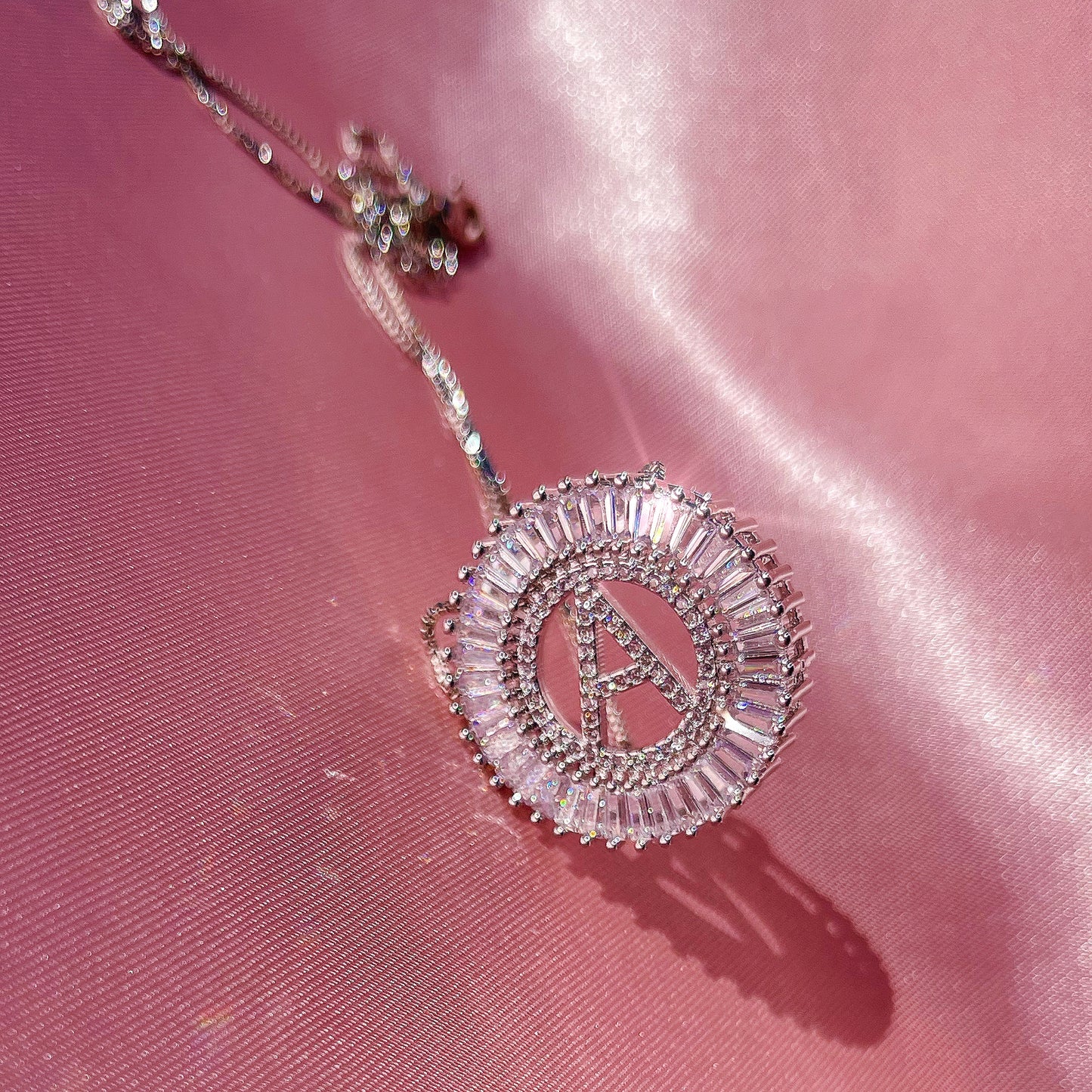 Icy Letter Necklace - Gold
