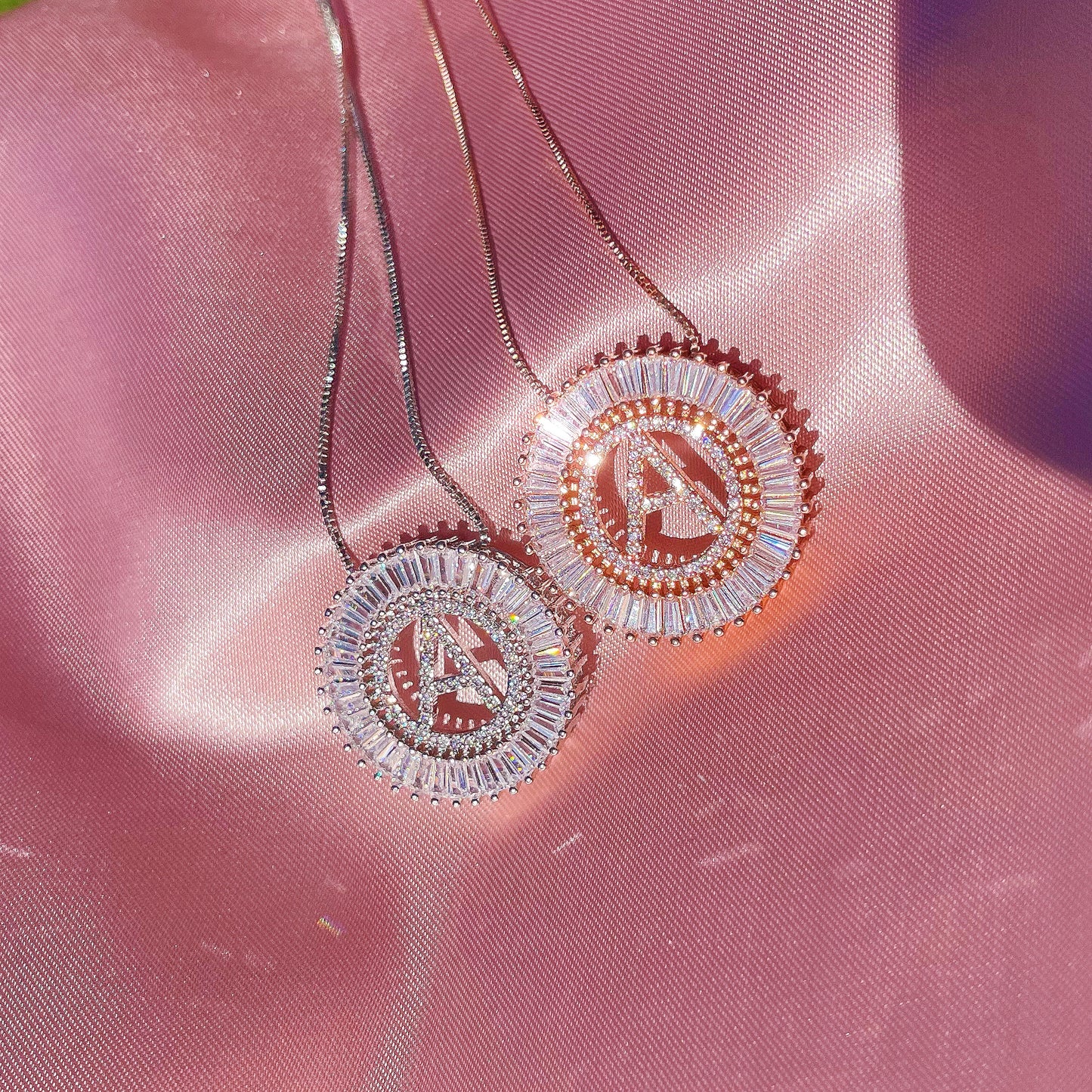 Icy Letter Necklace - Gold