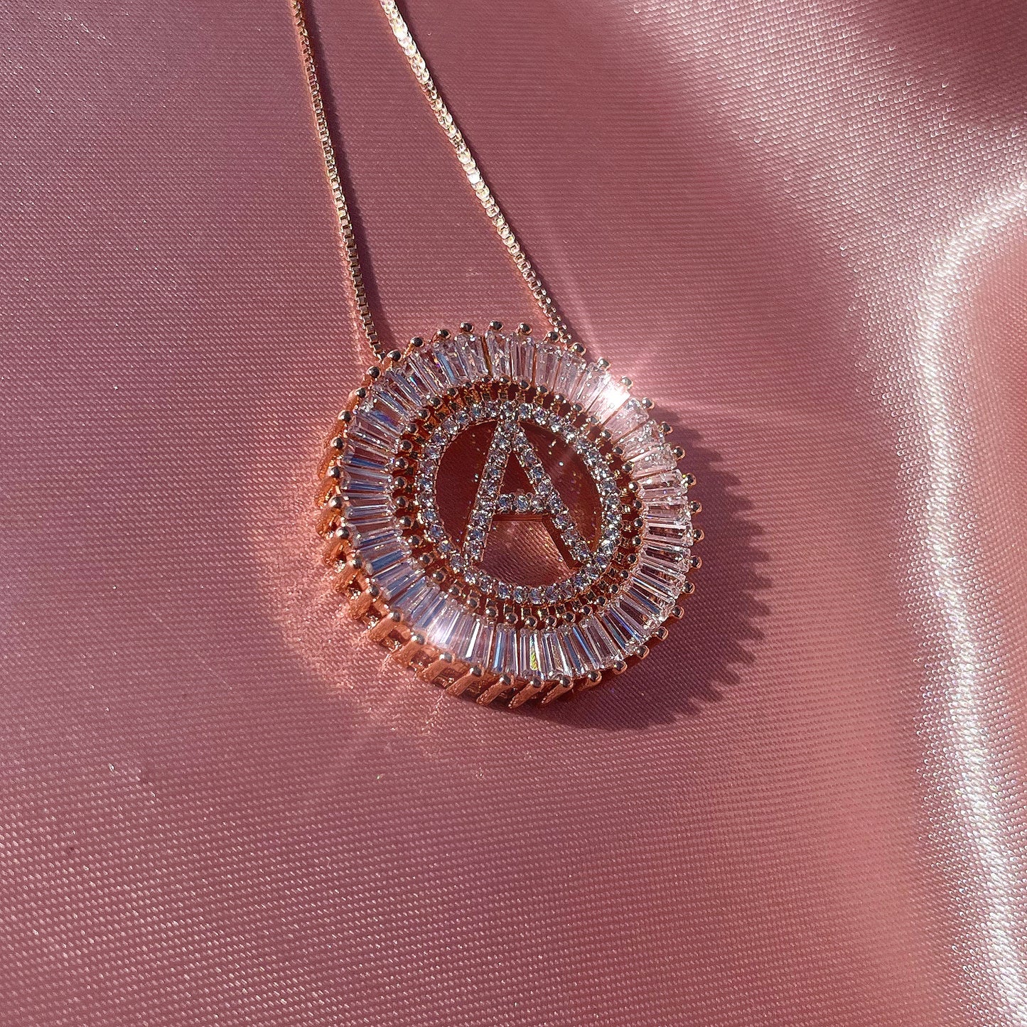 Icy Letter Necklace - Gold